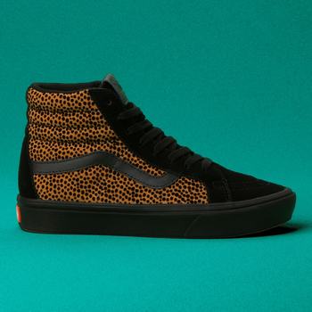 Damske Kotnikove Tenisky Vans Tiny Cheetah ComfyCush Sk8-Hi Reissue Čierne VA08LOHJG